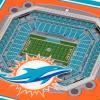YouTheFan NFL Licensed Fan Cribbage Wood Board Game(Miami Dolphins)