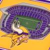 YouTheFan NFL Licensed Fan Cribbage Wood Board Game(Minnesota Vikings)