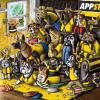 YouTheFan Officially-licensed NCAA Purebred 3D Wall Art – Humorous original hand-drawn cartoon artwork, multi-layer, funny gift, indoor team decor(Appalachian State Mountaineers)