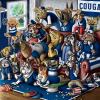 YouTheFan Officially-licensed NCAA Purebred 3D Wall Art – Humorous original hand-drawn cartoon artwork, multi-layer, funny gift, indoor team decor(BYU Cougars)