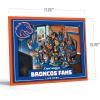 YouTheFan Officially-licensed NCAA Purebred 3D Wall Art – Humorous original hand-drawn cartoon artwork, multi-layer, funny gift, indoor team decor(Boise State Broncos)