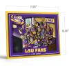 YouTheFan Officially-licensed NCAA Purebred 3D Wall Art – Humorous original hand-drawn cartoon artwork, multi-layer, funny gift, indoor team decor(LSU Tigers)
