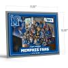 YouTheFan Officially-licensed NCAA Purebred 3D Wall Art – Humorous original hand-drawn cartoon artwork, multi-layer, funny gift, indoor team decor(Memphis Tigers)