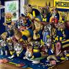 YouTheFan Officially-licensed NCAA Purebred 3D Wall Art – Humorous original hand-drawn cartoon artwork, multi-layer, funny gift, indoor team decor(Michigan Wolverines)