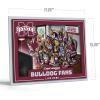 YouTheFan Officially-licensed NCAA Purebred 3D Wall Art – Humorous original hand-drawn cartoon artwork, multi-layer, funny gift, indoor team decor(Mississippi State Bulldogs)