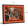 YouTheFan Officially-licensed NCAA Purebred 3D Wall Art – Humorous original hand-drawn cartoon artwork, multi-layer, funny gift, indoor team decor(Oregon State Beavers)