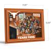 YouTheFan Officially-licensed NCAA Purebred 3D Wall Art – Humorous original hand-drawn cartoon artwork, multi-layer, funny gift, indoor team decor(Texas Longhorns)