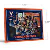 YouTheFan Officially-licensed NCAA Purebred 3D Wall Art – Humorous original hand-drawn cartoon artwork, multi-layer, funny gift, indoor team decor(Virginia Cavaliers)