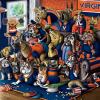 YouTheFan Officially-licensed NCAA Purebred 3D Wall Art – Humorous original hand-drawn cartoon artwork, multi-layer, funny gift, indoor team decor(Virginia Cavaliers)