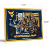 YouTheFan Officially-licensed NCAA Purebred 3D Wall Art – Humorous original hand-drawn cartoon artwork, multi-layer, funny gift, indoor team decor(West Virginia Mountaineers)