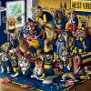 YouTheFan Officially-licensed NCAA Purebred 3D Wall Art – Humorous original hand-drawn cartoon artwork, multi-layer, funny gift, indoor team decor(West Virginia Mountaineers)