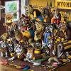 YouTheFan Officially-licensed NCAA Purebred 3D Wall Art – Humorous original hand-drawn cartoon artwork, multi-layer, funny gift, indoor team decor(Wyoming Cowboys)