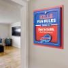 YouTheFan Officially-licensed NFL Fan Rules Wall Art, multiple layers, humorous team artwork sports fan motto, showcases funny rules, indoor decor(Buffalo Bills)