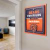 YouTheFan Officially-licensed NFL Fan Rules Wall Art, multiple layers, humorous team artwork sports fan motto, showcases funny rules, indoor decor(Chicago Bears)