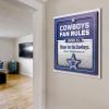 YouTheFan Officially-licensed NFL Fan Rules Wall Art, multiple layers, humorous team artwork sports fan motto, showcases funny rules, indoor decor(Dallas Cowboys)