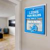 YouTheFan Officially-licensed NFL Fan Rules Wall Art, multiple layers, humorous team artwork sports fan motto, showcases funny rules, indoor decor(Detroit Lions)