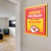 YouTheFan Officially-licensed NFL Fan Rules Wall Art, multiple layers, humorous team artwork sports fan motto, showcases funny rules, indoor decor(Kansas City Chiefs)