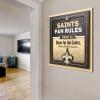 YouTheFan Officially-licensed NFL Fan Rules Wall Art, multiple layers, humorous team artwork sports fan motto, showcases funny rules, indoor decor(New Orleans Saints)