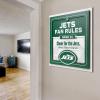 YouTheFan Officially-licensed NFL Fan Rules Wall Art, multiple layers, humorous team artwork sports fan motto, showcases funny rules, indoor decor(New York Jets)