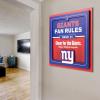 YouTheFan Officially-licensed NFL Fan Rules Wall Art, multiple layers, humorous team artwork sports fan motto, showcases funny rules, indoor decor(New York Giants)
