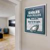YouTheFan Officially-licensed NFL Fan Rules Wall Art, multiple layers, humorous team artwork sports fan motto, showcases funny rules, indoor decor(Philadelphia Eagles)