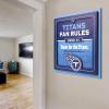 YouTheFan Officially-licensed NFL Fan Rules Wall Art, multiple layers, humorous team artwork sports fan motto, showcases funny rules, indoor decor(Tennessee Titans)