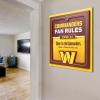 YouTheFan Officially-licensed NFL Fan Rules Wall Art, multiple layers, humorous team artwork sports fan motto, showcases funny rules, indoor decor(Washington Commanders)