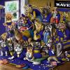 YouTheFan Officially-licensed NFL Purebred 3D Wall Art – Humorous original hand-drawn cartoon artwork, multi-layer, funny gift, indoor team decor(Baltimore Ravens)