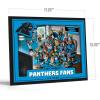 YouTheFan Officially-licensed NFL Purebred 3D Wall Art – Humorous original hand-drawn cartoon artwork, multi-layer, funny gift, indoor team decor(Carolina Panthers)