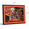 YouTheFan Officially-licensed NFL Purebred 3D Wall Art – Humorous original hand-drawn cartoon artwork, multi-layer, funny gift, indoor team decor(Cincinnati Bengals)