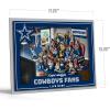 YouTheFan Officially-licensed NFL Purebred 3D Wall Art – Humorous original hand-drawn cartoon artwork, multi-layer, funny gift, indoor team decor(Dallas Cowboys)