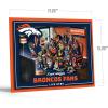 YouTheFan Officially-licensed NFL Purebred 3D Wall Art – Humorous original hand-drawn cartoon artwork, multi-layer, funny gift, indoor team decor(Denver Broncos)