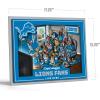 YouTheFan Officially-licensed NFL Purebred 3D Wall Art – Humorous original hand-drawn cartoon artwork, multi-layer, funny gift, indoor team decor(Detroit Lions)