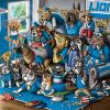 YouTheFan Officially-licensed NFL Purebred 3D Wall Art – Humorous original hand-drawn cartoon artwork, multi-layer, funny gift, indoor team decor(Detroit Lions)