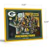 YouTheFan Officially-licensed NFL Purebred 3D Wall Art – Humorous original hand-drawn cartoon artwork, multi-layer, funny gift, indoor team decor(Green Bay Packers)