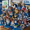 YouTheFan Officially-licensed NFL Purebred 3D Wall Art – Humorous original hand-drawn cartoon artwork, multi-layer, funny gift, indoor team decor(Indianapolis Colts)