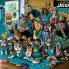 YouTheFan Officially-licensed NFL Purebred 3D Wall Art – Humorous original hand-drawn cartoon artwork, multi-layer, funny gift, indoor team decor(Jacksonville Jaguars)