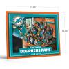 YouTheFan Officially-licensed NFL Purebred 3D Wall Art – Humorous original hand-drawn cartoon artwork, multi-layer, funny gift, indoor team decor(Miami Dolphins)