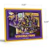 YouTheFan Officially-licensed NFL Purebred 3D Wall Art – Humorous original hand-drawn cartoon artwork, multi-layer, funny gift, indoor team decor(Minnesota Vikings)