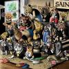 YouTheFan Officially-licensed NFL Purebred 3D Wall Art – Humorous original hand-drawn cartoon artwork, multi-layer, funny gift, indoor team decor(New Orleans Saints)