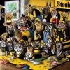 YouTheFan Officially-licensed NFL Purebred 3D Wall Art – Humorous original hand-drawn cartoon artwork, multi-layer, funny gift, indoor team decor(Pittsburgh Steelers)