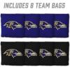 YouTheFan Officially-licensed NFL Set of 8 Cornhole Bags – All Weather Dual Sided Slide & Stop – regulation size(Baltimore Ravens)
