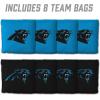 YouTheFan Officially-licensed NFL Set of 8 Cornhole Bags – All Weather Dual Sided Slide & Stop – regulation size(Carolina Panthers)