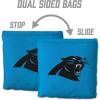 YouTheFan Officially-licensed NFL Set of 8 Cornhole Bags – All Weather Dual Sided Slide & Stop – regulation size(Carolina Panthers)
