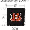 YouTheFan Officially-licensed NFL Set of 8 Cornhole Bags – All Weather Dual Sided Slide & Stop – regulation size(Cincinnati Bengals)