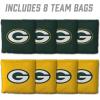 YouTheFan Officially-licensed NFL Set of 8 Cornhole Bags – All Weather Dual Sided Slide & Stop – regulation size(Green Bay Packers)