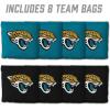 YouTheFan Officially-licensed NFL Set of 8 Cornhole Bags – All Weather Dual Sided Slide & Stop – regulation size(Jacksonville Jaguars)