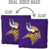 YouTheFan Officially-licensed NFL Set of 8 Cornhole Bags – All Weather Dual Sided Slide & Stop – regulation size(Minnesota Vikings)