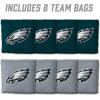 YouTheFan Officially-licensed NFL Set of 8 Cornhole Bags – All Weather Dual Sided Slide & Stop – regulation size(Philadelphia Eagles)