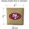 YouTheFan Officially-licensed NFL Set of 8 Cornhole Bags – All Weather Dual Sided Slide & Stop – regulation size(San Francisco 49ers)